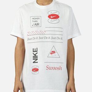 Nike Men's White Graphic T-Shirt Size Medium
